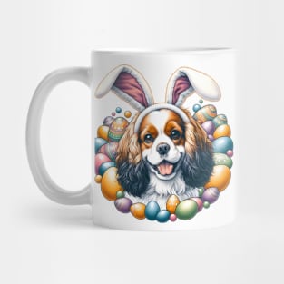 English Toy Spaniel Enjoys Easter with Bunny Ears Mug